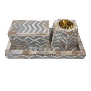 Gris couleur mosaïque perlée nacre travail haute qualité encens Bakhoor brûleur maison parfum accessoires fournitures - Product Image 6