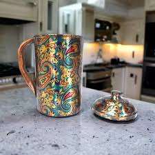 Tazas de cobre lujosas de HF Crafts, opción de regalo única de Metal diseñada con arte personalizado, táctil personalizado, respetuoso con el medio ambiente - Product Image 4