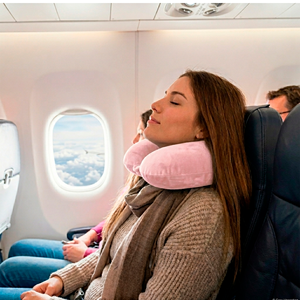 Cuscino da Viaggio a U con Ricamo, Supporto per il Collo in Memory Foam a Lento Ritorno, Comodo per Viaggi e Pausa Pranzo in Ufficio - Product Image 4