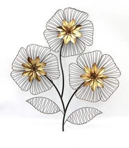 การเคลือบผงศิลปะติดผนังรูปดอกไม้สุดหรูสำหรับตกแต่งบ้านในร่มอลูมิเนียมกันสนิมคุณภาพสูง3D ปริมาณมาก - Product Image 1