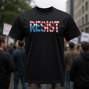 T-shirt promozionale con bandiera americana rovesciata effetto distressed - Product Image 3