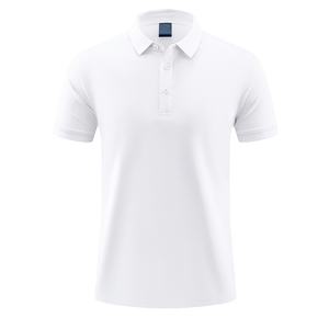 Qualité supérieure pour hommes pour chemises tricoté coton respirant Anti-rides séchage rapide décontracté solide grande taille à manches courtes - Product Image 2