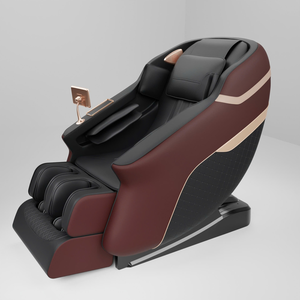 Silla de Masaje Inteligente 4D OEM ODM en Oferta 40%, Silla de Masaje de Cuerpo Completo de Cuero PU de Estilo Clásico con Control de Tiempo y Masajeador de Pies - Product Image 1