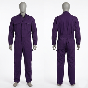 Combinaison de sécurité pour hommes, uniforme 240 GSM en polycoton, bande réfléchissante orange, vêtements de travail industriels, impression de logo personnalisée, combinaison uniforme - Product Image 4