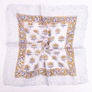 Écharpe carrée en coton durable, impression multicolore vive, respirante, légère, écologique, multifonctionnelle, parfaite pour envelopper la tête - Product Image 4