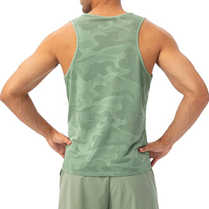 เสื้อกล้ามสำหรับผู้ชายผ้าคอตตอนโพลีเอสเตอร์ผ้าแห้งเร็ว - Product Image 3