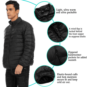 2024 Custom Factory Men's Best Quality Promotional Fashion Shiny Puffer Down Jacket Men's Winter Coat - Product Image 5
