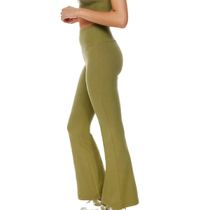 Servicios ODM Directos de Fábrica, Pantalones Acampanados de Alta Calidad para Mujer, Estilo Casual, Lona, Lavado Oscuro, Personalizados, Nueva Moda, Etiquetas Personalizadas - Product Image 4