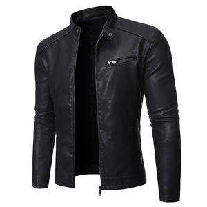 Meilleure veste en cuir à logo personnalisé à prix de gros pour hommes/Vestes en cuir légères pour hommes sur mesure - Product Image 5
