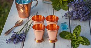 Beautifully Handcrafted 12 Ounce Hammered <b>Copper</b> Moscow Mule and Mint Julep <b>Cup</b> Glass Tumbler - Product Image 5