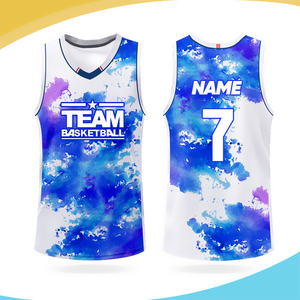 Vêtements de basket-ball personnalisés en polyester Ensemble d'uniformes de basket-ball pour jeunes à séchage rapide et bon marché Maillot et short de basket-ball pour hommes - Product Image 1