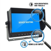   VGA AV 9 inç Araç Monitörü | 800nit Güneş Işığında Okunabilir | 4 Pinli Havacılık Fişi | 1080P | RV Otobüs Kamyonu için Kauçuk Boya Kaplaması 9-36V