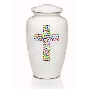 Unique Designer Metal Cremation Urns Premium Quality Wholesale <b>Funeral</b> <b>Supplies</b> Black Aluminium Cremation Urn Hand Carved - Product Image 3