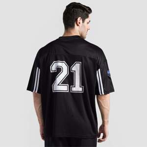 ชุดเสื้อเจอร์ซีย์แบบครบชุด-สีดำ โพลีเอสเตอร์ผสมคอตตอน เสื้อกีฬา กางเกงขาสั้น กางเกงขายาว-XL ระบายอากาศได้ดี น้ำหนักเบา พิมพ์ลายหมายเลข - Product Image 5