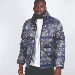 2025 New Fashion Men's Winter <b>Thin</b> Hooded Puffer <b>Jacket</b> Plus Size Breathable Eco-Friendly Reversible <b>Waterproof</b> 100% Nylon - Product Image 4