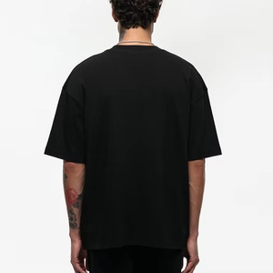 เสื้อยืดผ้าฝ้าย100% OEM เสื้อยืดคอกลมโชว์ไหล่โอเวอร์ไซส์เสื้อยืดสตรีทแวร์ระบายอากาศได้ดีแห้งเร็วเหมาะกับชายและหญิง - Product Image 3