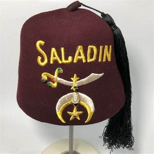 Sombrero Fez de Alta Calidad Bordado a Mano OEM para Shriners, Regalia de Shriners, Regalia Masónica, 100% Lana para Exteriores - Product Image 3