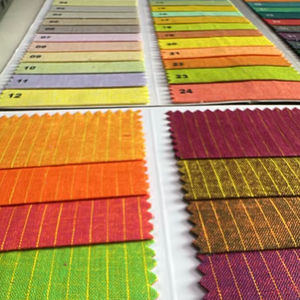 100% Pure Linen Striped Shirting <b>Fabric</b> for Men's Summer Shirts Lightweight Breathable Soft Natural Material Yarn Dyed Pattern - Product Image 1