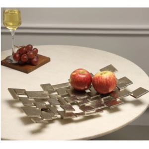 Stylish Gold Aluminum Dinnerware <b>Serving</b> <b>Tray</b> for Weddings and Ramadan Elegant Decorative Design for Catering - Product Image 6