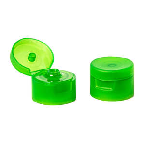 Bouchon de bouteille à visser en plastique PP personnalisé fait à la main de couleur verte, anti-fuite, avec doublure, 20 mm, 100 ml, flacons de lotion - Product Image 1