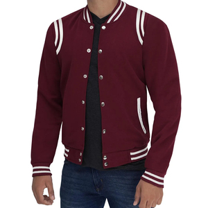 2026 OEM Custom Two Colors <b>Men's</b> Polyester/Cotton <b>Long</b> Sleeve Varsity <b>Jacket</b> for <b>Men</b> Winter Breathable & Windproof - Product Image 5