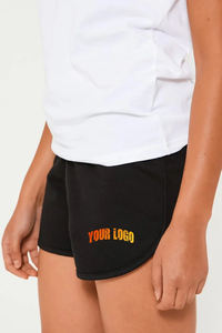 Ensemble t-shirt et short en coton 2 pièces d'été pour femmes Logo personnalisé coupe ample séchage rapide et respirant 100% coton en gros - Product Image 3