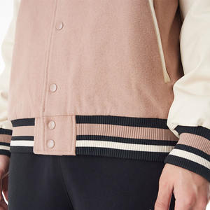 Chaqueta de bombardero de cuero de lujo personalizada, bordado de peso pesado, chenilla abotonada, forro acolchado, lona, cuello levantado, parte delantera, para hombre - Product Image 2