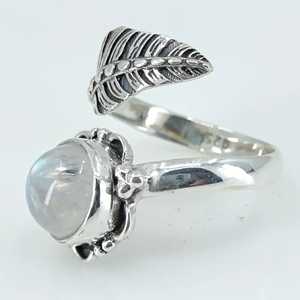 Rainbow Moonstone 925 Sterling Silver Handmade Statement Ring Men's Boho June Birthstone Jewelry Perfect Gift for Her Birthday - Product Image 2