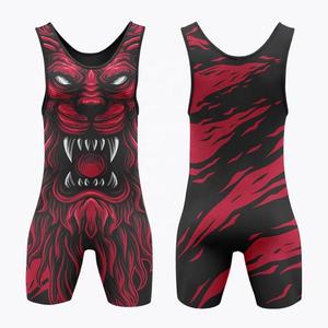 Wholesale Custom Sports Wear Wrestling <b>Singlets</b> for Men - Product Image 2