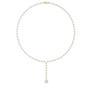 สร้อยคอเพชรทรงเรเดียนท์คัท ดีไซน์หรูหรา ผลิตจากเพชรเลี้ยงในห้องปฏิบัติการ ดีไซน์ตามสั่ง รับรองโดย IGI ชุบทอง ทันสมัย เหมาะสำหรับผู้หญิง ของขวัญงานแต่งงาน - Product Image 3