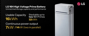 Batería LG 16H Prime LiFePO4 |   16kWh |   400V |   Alta Tensión |   Uso Doméstico |   BMS |   300Ah |   Rejilla/Híbrido de Red Eléctrica Apilable para Montaje en Pared - Product Image 3