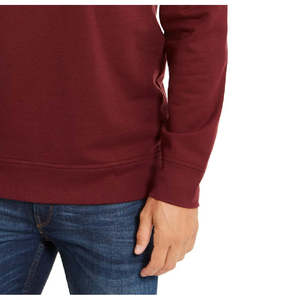 Sweat-shirt en molleton extensible pour homme, col zippé 1/4, rouge, collection Club Room, taille S, polyester/coton, brodé - Product Image 3