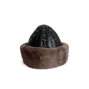 Anatolia Ertugrul Gazi Cuir Véritable Börk Noir - Product Image 3