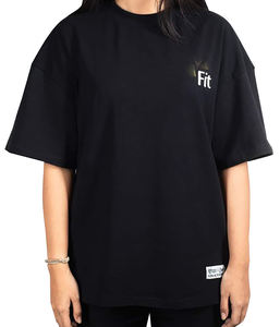 T-shirt décontracté grande taille pour femmes du fournisseur BD conçu sur mesure avec impression bouffante décoration à paillettes épaule tombante - Product Image 1