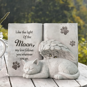 <strong>Cat</strong> Statue <strong>Memorial</strong> ,Garden Ornaments Decor Pet <strong>Cat</strong> <strong>Memorials</strong> Sculpture,Resin Book Shape <strong>Memorial</strong> Statue - Product Image 1