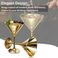 Vasos de Cóctel de Acero Inoxidable al por Mayor - Capacidad de 250 ml, Aptos para Lavavajillas, Artículos de Bar para Fiestas