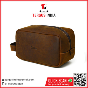 Trendy Best Luxury Real Genuine <b>Leather</b> Fashion Exclusive Premium Cosmetic <b>Bags</b> From India - Product Image 2