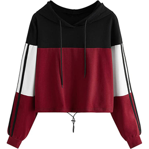Vente en gros Pull-over court en polaire éponge française pour femmes Sweat-shirt surdimensionné décontracté personnalisé pour l'hiver - Product Image 1
