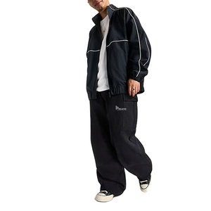 Custom Windbreaker Jacket And <b>Pant</b> Men Women Reflective Piping Lightweight Waterproof Hooded Outdoor Sportswear OEM ODM - Product Image 1