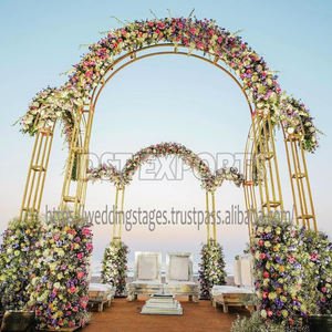 Mandap de Boda de Diseño Real Dorado, Mandap Redondo en Venta, Pilares de Fibra de la Mejor Calidad, Mandaps DST Exports para Fiestas, EE. UU. - Product Image 5