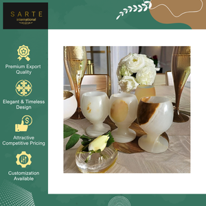 Gobelet à vin vintage durable en pierre naturelle Onyx fabriqué à la main par un artisan écologique de luxe unique pour le vin de whisky - Product Image 3