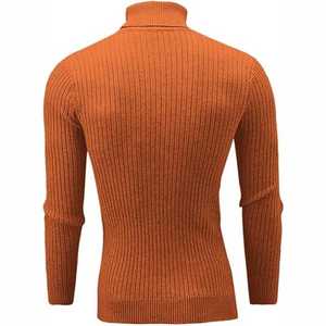 Pull en polyester tricoté à manches longues style homme Pull en polyester à col rond personnalisé avec logo brodé Pull en polyester - Product Image 3