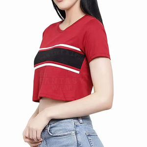 เสื้อครอปท็อปผู้หญิงยอดนิยมสำหรับฤดูร้อน ผ้าฝ้าย 100% ทรงเข้ารูป ระบายอากาศดี สไตล์โมเดิร์นสตรีท แบรนด์ Joxai ชุดกีฬา ผลิตในปากีสถาน คุณภาพสูง - Product Image 2