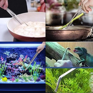 Pince à épiler chirurgicale manuelle en acier inoxydable à long manche Artisanat de précision extra long avec embouts dentelés pour la chirurgie générale - Product Image 5