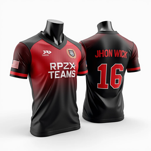 Imprimé personnalisé hommes Softball basket-ball football maillots de pêche respirant sublimé col rond vêtements de sport - Product Image 2