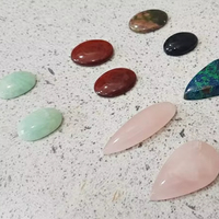 Pierres précieuses naturelles de haute qualité pour la fabrication de bijoux : rubis taille rose et pierres d'ambre, taille libre, 20 % de réduction en cadeau