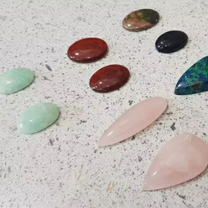 พลอยธรรมชาติคุณภาพสูง รูปทรงแบน ครึ่งวงรี ครึ่งธรรมชาติ อาเกต แจสเปอร์ หยก คริสตัล ลาพิส ลด 20% พร้อมของแถม - Product Image 3