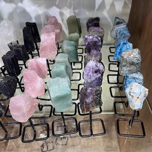 Pierre brute naturelle non taillée, spécimen de pierres précieuses, améthyste, cristal de guérison, présentoir, fournisseur en gros, boutique en Inde, 5-6 - Product Image 5