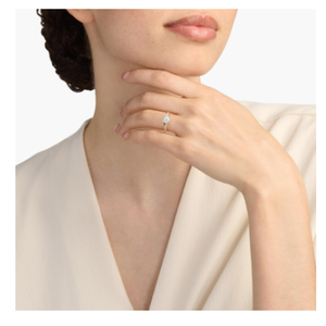 โคแคน แพลนเน็ต เอลเลแกนท์แหวนหมั้นทองคำขาว 18K สไตล์วินเทจประดับเพชร – เครื่องประดับดีไซน์เนอร์สำหรับผู้หญิง - Product Image 4