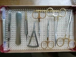 Ensemble d'instruments chirurgicaux professionnels pour la blepharoplastie, pour interventions esthétiques des paupières, en acier inoxydable, classe I, outils manuels - Product Image 2